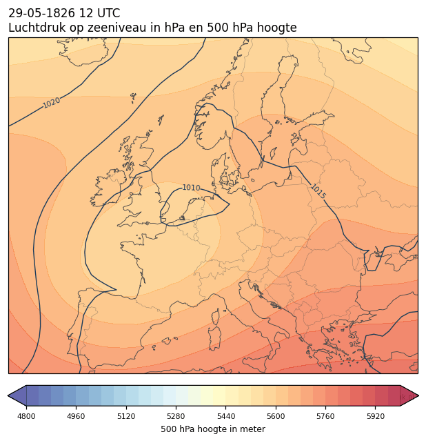 Weerkaart van 29 mei 1826 om 12 UTC
