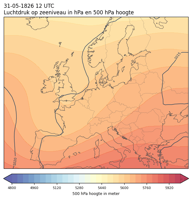 Weerkaart van 31 mei 1826 om 12 UTC