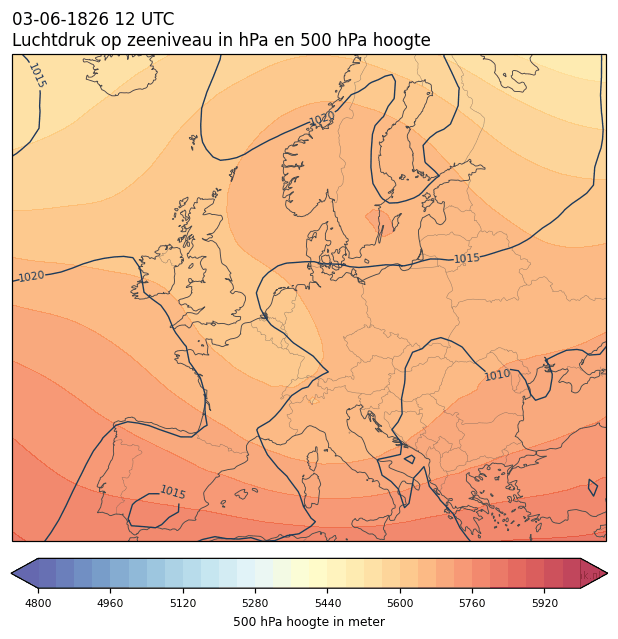 Weerkaart van 3 juni 1826 om 12 UTC