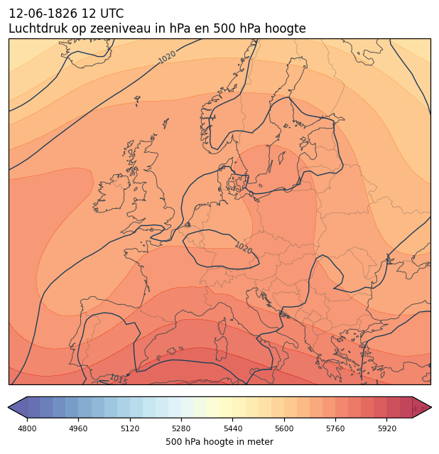 Weerkaart van 12 juni 1826 om 12 UTC