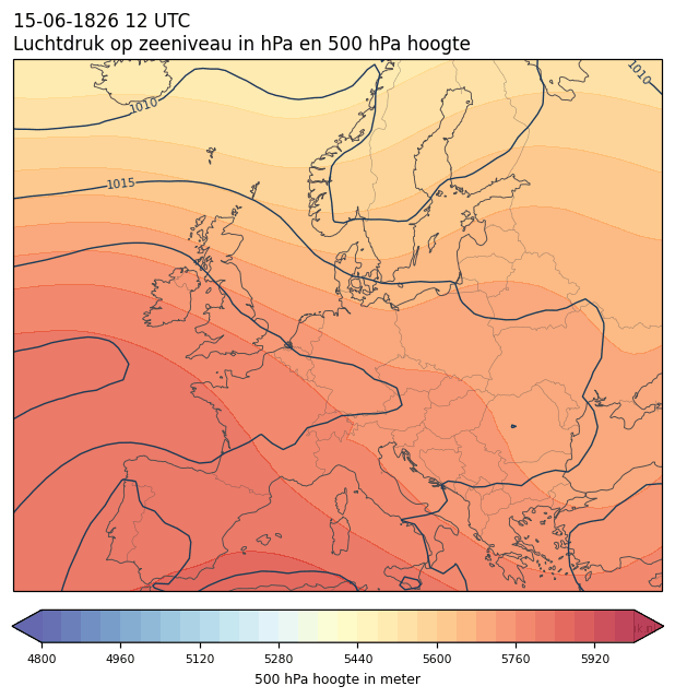 Weerkaart van 15 juni 1826 om 12 UTC