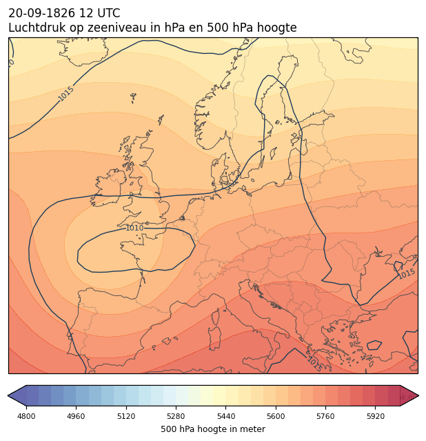Weerkaart van 20 september 1826 om 12 UTC