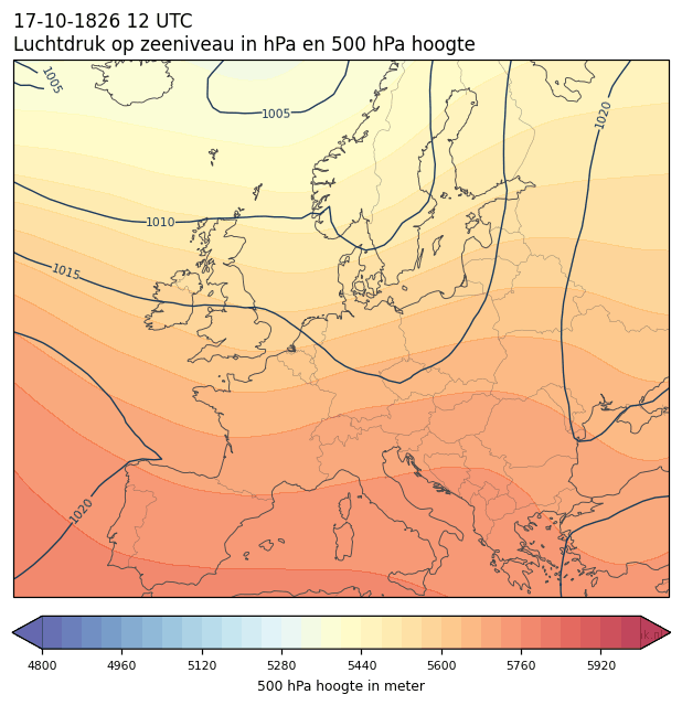 Weerkaart van 17 oktober 1826 om 12 UTC