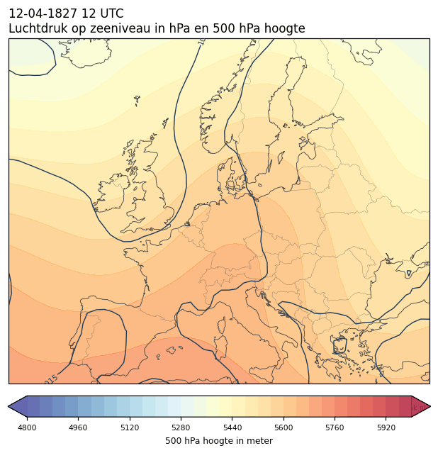 Weerkaart van 12 april 1827 om 12 UTC
