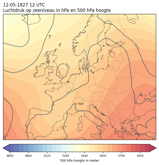 Weerkaart van 12 mei 1827 om 12 UTC
