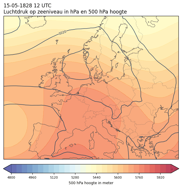 Weerkaart van 15 mei 1828 om 12 UTC