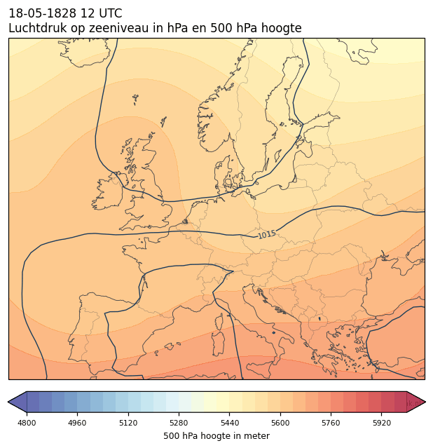 Weerkaart van 18 mei 1828 om 12 UTC