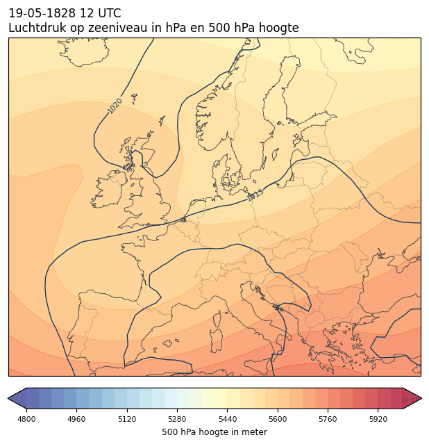 Weerkaart van 19 mei 1828 om 12 UTC