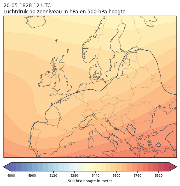 Weerkaart van 20 mei 1828 om 12 UTC