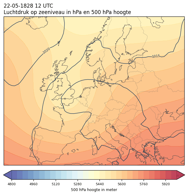 Weerkaart van 22 mei 1828 om 12 UTC