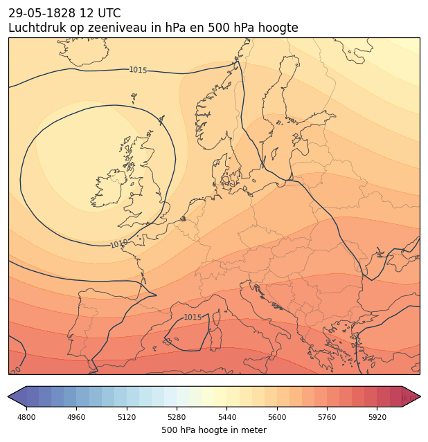 Weerkaart van 29 mei 1828 om 12 UTC
