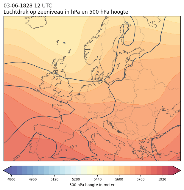 Weerkaart van 3 juni 1828 om 12 UTC