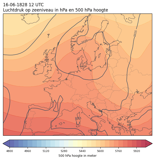 Weerkaart van 16 juni 1828 om 12 UTC