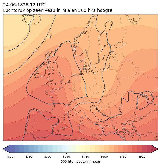 Weerkaart van 24 juni 1828 om 12 UTC