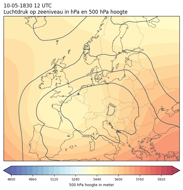 Weerkaart van 10 mei 1830 om 12 UTC