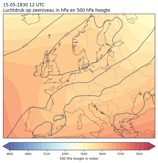 Weerkaart van 15 mei 1830 om 12 UTC