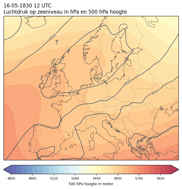 Weerkaart van 16 mei 1830 om 12 UTC