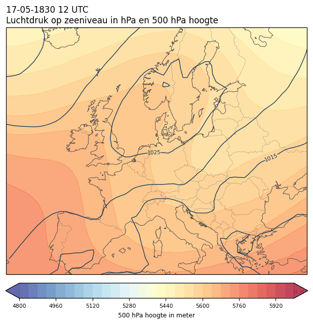 Weerkaart van 17 mei 1830 om 12 UTC