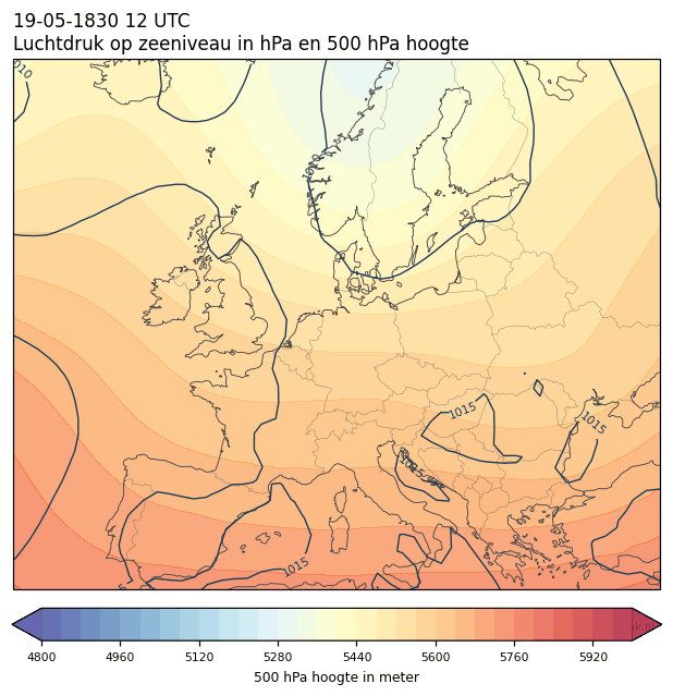 Weerkaart van 19 mei 1830 om 12 UTC