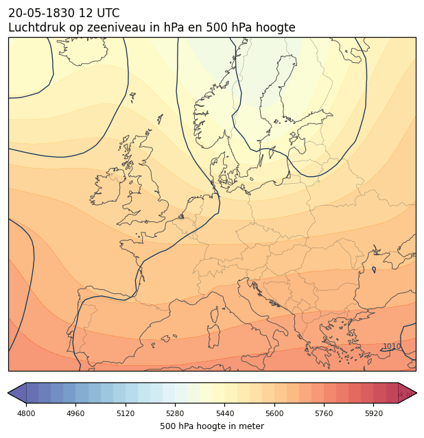 Weerkaart van 20 mei 1830 om 12 UTC