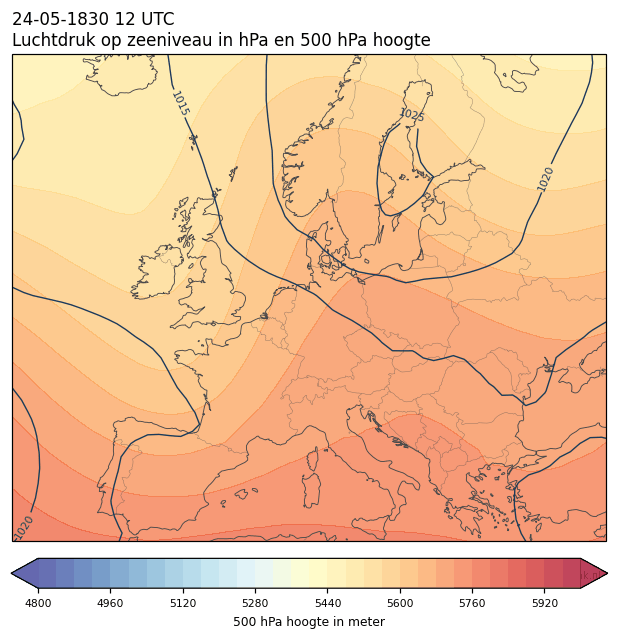 Weerkaart van 24 mei 1830 om 12 UTC