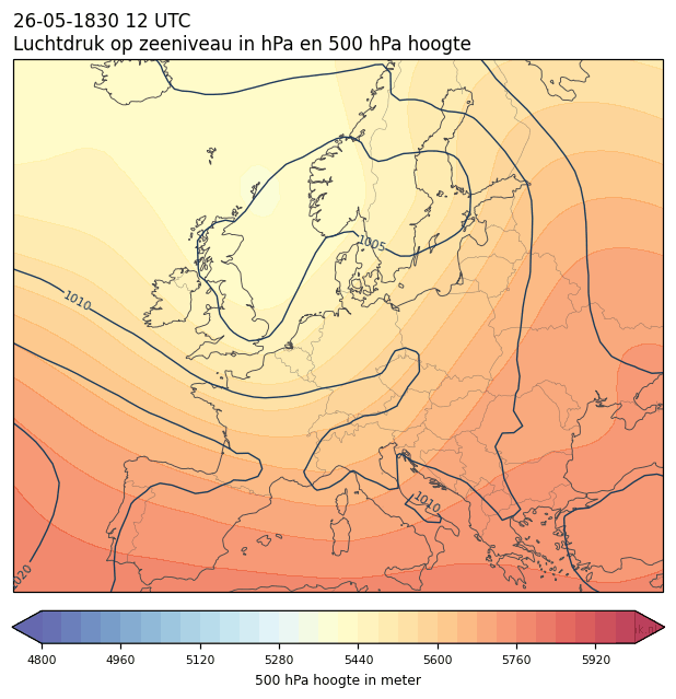 Weerkaart van 26 mei 1830 om 12 UTC