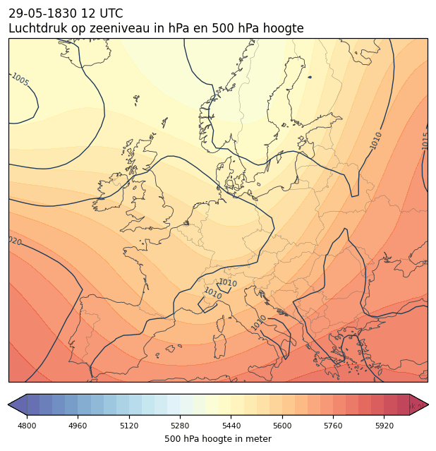 Weerkaart van 29 mei 1830 om 12 UTC