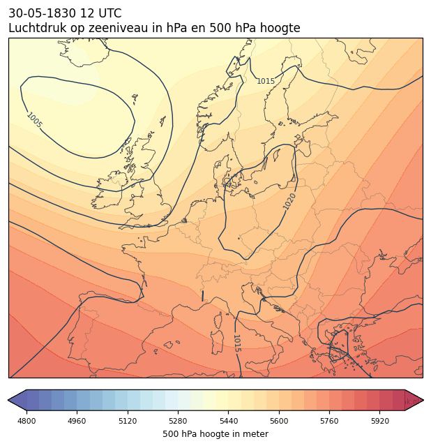 Weerkaart van 30 mei 1830 om 12 UTC