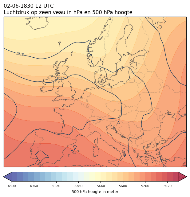 Weerkaart van 2 juni 1830 om 12 UTC