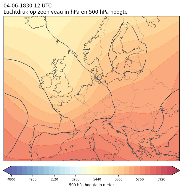Weerkaart van 4 juni 1830 om 12 UTC