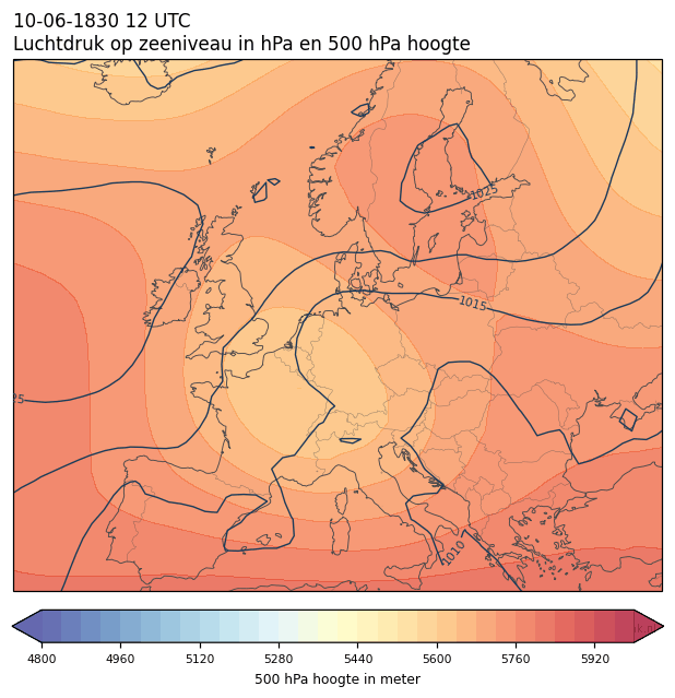 Weerkaart van 10 juni 1830 om 12 UTC