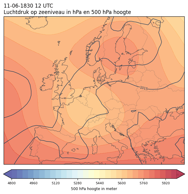 Weerkaart van 11 juni 1830 om 12 UTC