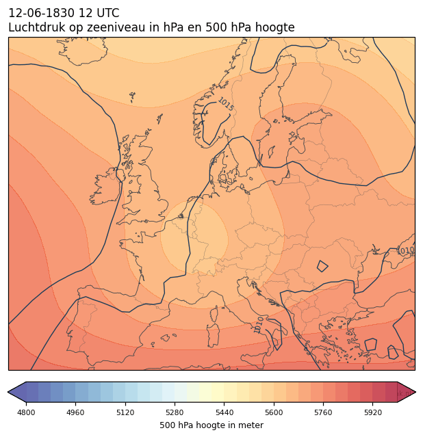 Weerkaart van 12 juni 1830 om 12 UTC