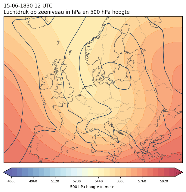 Weerkaart van 15 juni 1830 om 12 UTC