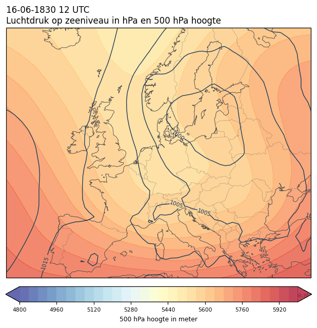Weerkaart van 16 juni 1830 om 12 UTC