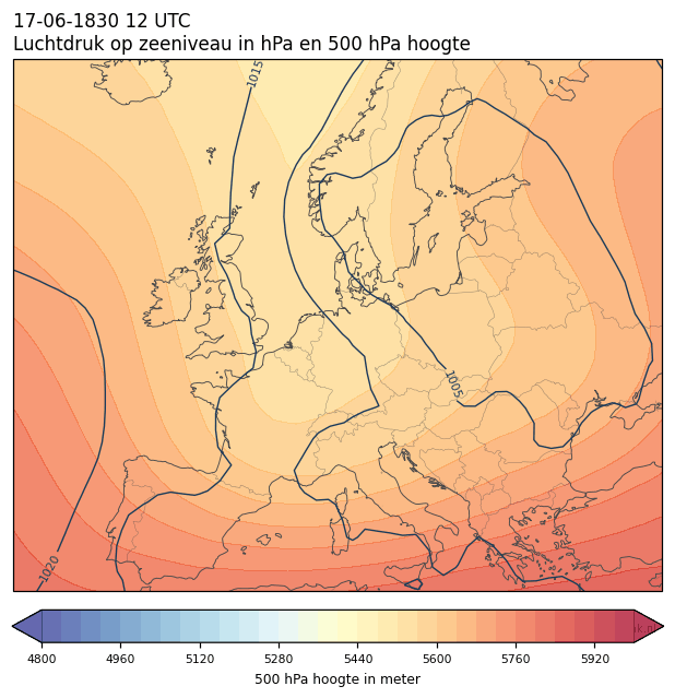 Weerkaart van 17 juni 1830 om 12 UTC