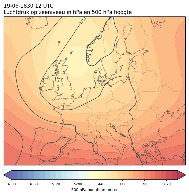 Weerkaart van 19 juni 1830 om 12 UTC