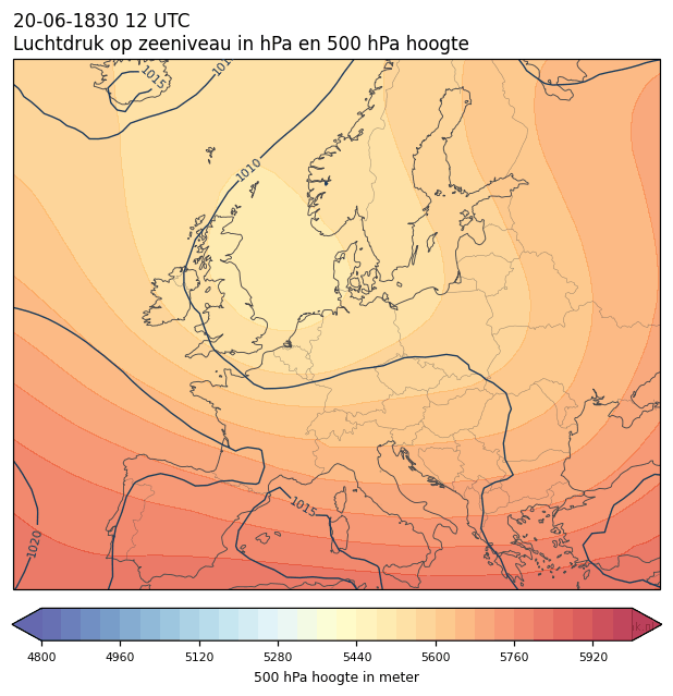 Weerkaart van 20 juni 1830 om 12 UTC