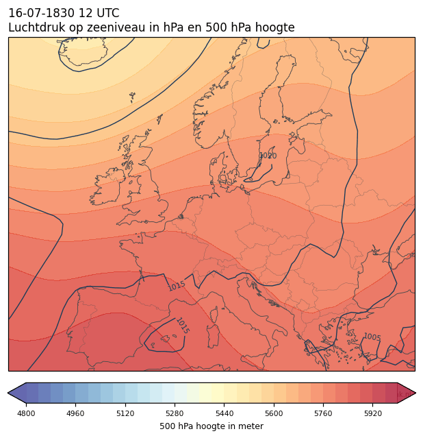Weerkaart van 16 juli 1830 om 12 UTC