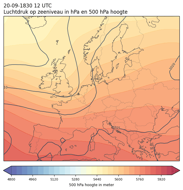 Weerkaart van 20 september 1830 om 12 UTC