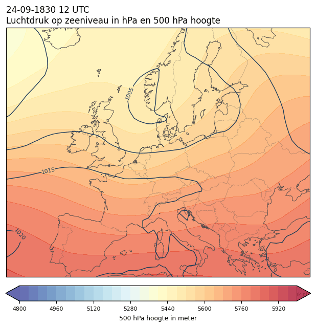 Weerkaart van 24 september 1830 om 12 UTC