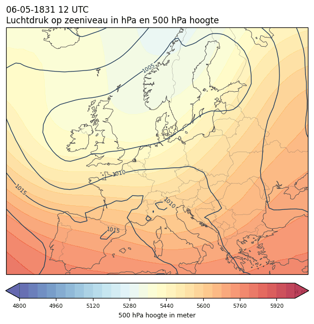 Weerkaart van 6 mei 1831 om 12 UTC