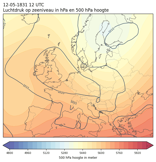 Weerkaart van 12 mei 1831 om 12 UTC