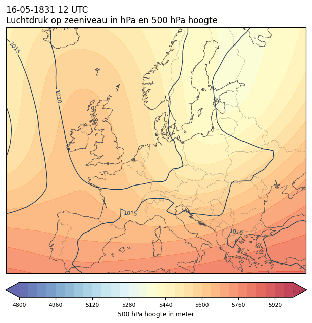 Weerkaart van 16 mei 1831 om 12 UTC