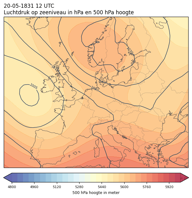 Weerkaart van 20 mei 1831 om 12 UTC