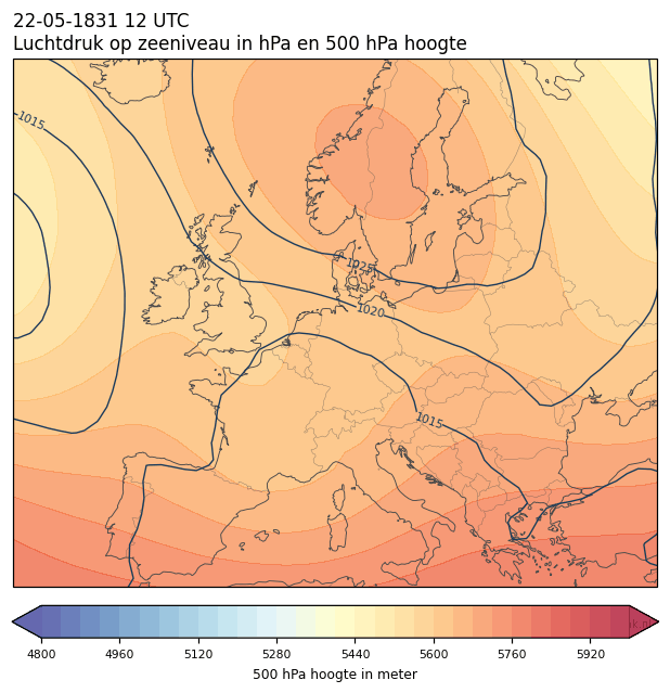Weerkaart van 22 mei 1831 om 12 UTC