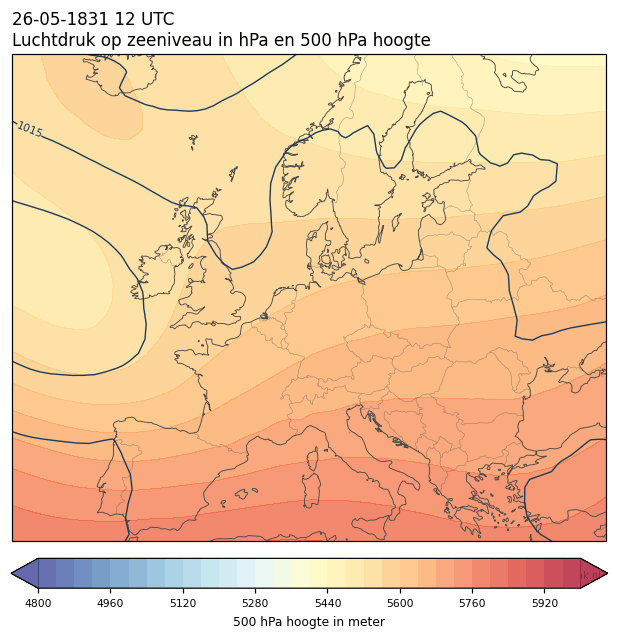 Weerkaart van 26 mei 1831 om 12 UTC