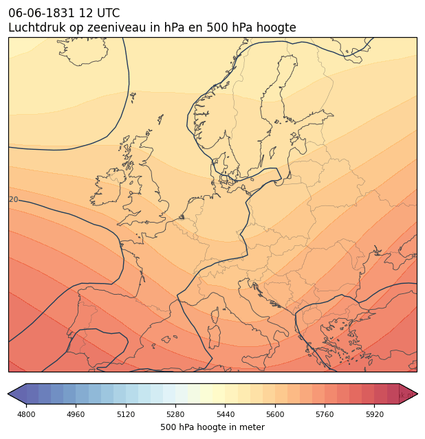 Weerkaart van 6 juni 1831 om 12 UTC