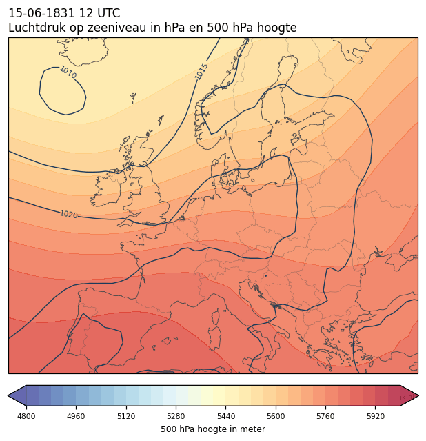 Weerkaart van 15 juni 1831 om 12 UTC