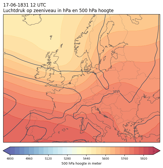 Weerkaart van 17 juni 1831 om 12 UTC